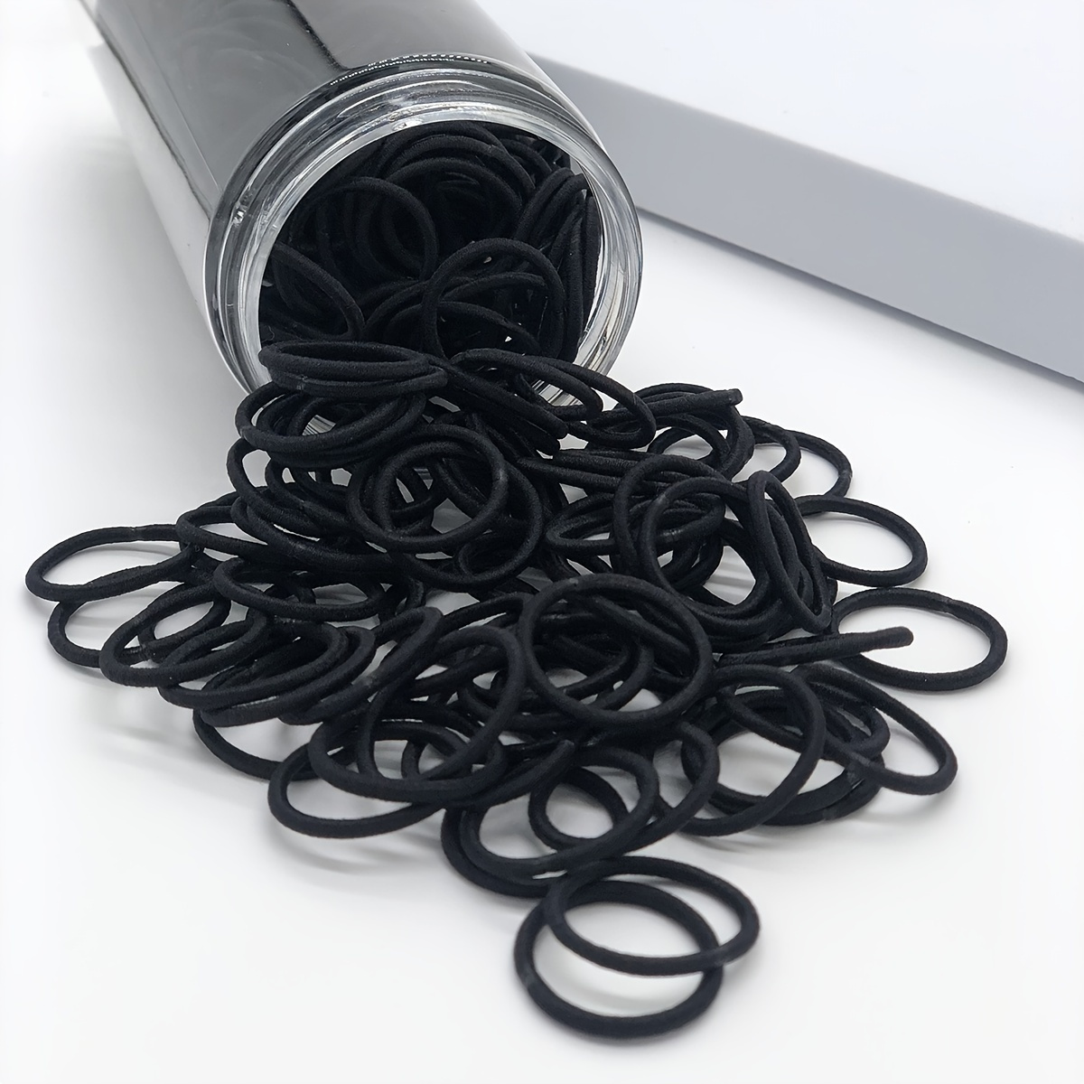 6PCS Black Band Rubber Bands Bulk Rubberbands Elastic Bands for Notebooks