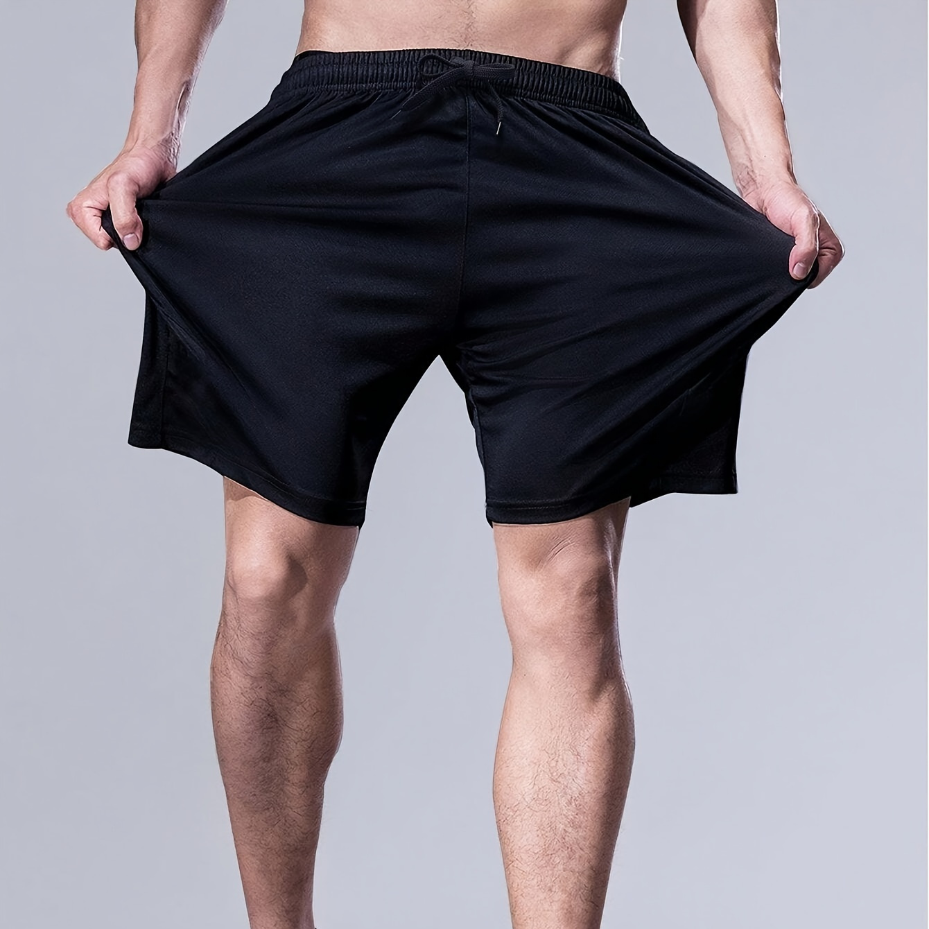 TEMU Men's Summer Fashion Stretchable And Comfy Sports Shorts, Quick Dry And Casual Drawstring Shorts For Summer Fitness, Running And Outdoors Sports Wear