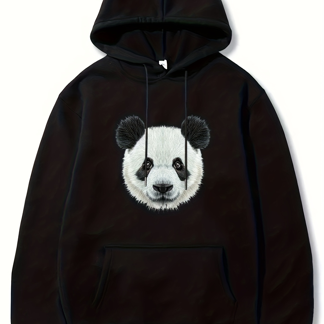 

Cute Panda Pattern Hoodie With Kangaroo Pocket, Men's Casual Pullover Hooded Sweatshirt