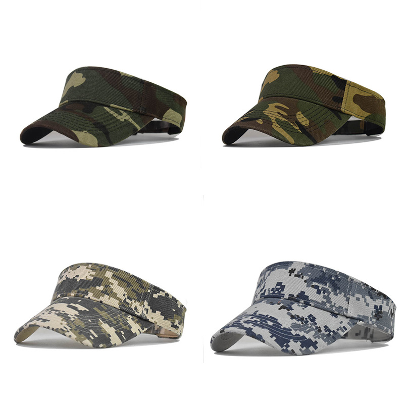 Sports Sun Visors for Women Men Army Camouflage Sun Visor Hat Ponytail  Baseball Cap Outdoor Beach Fishing Cap