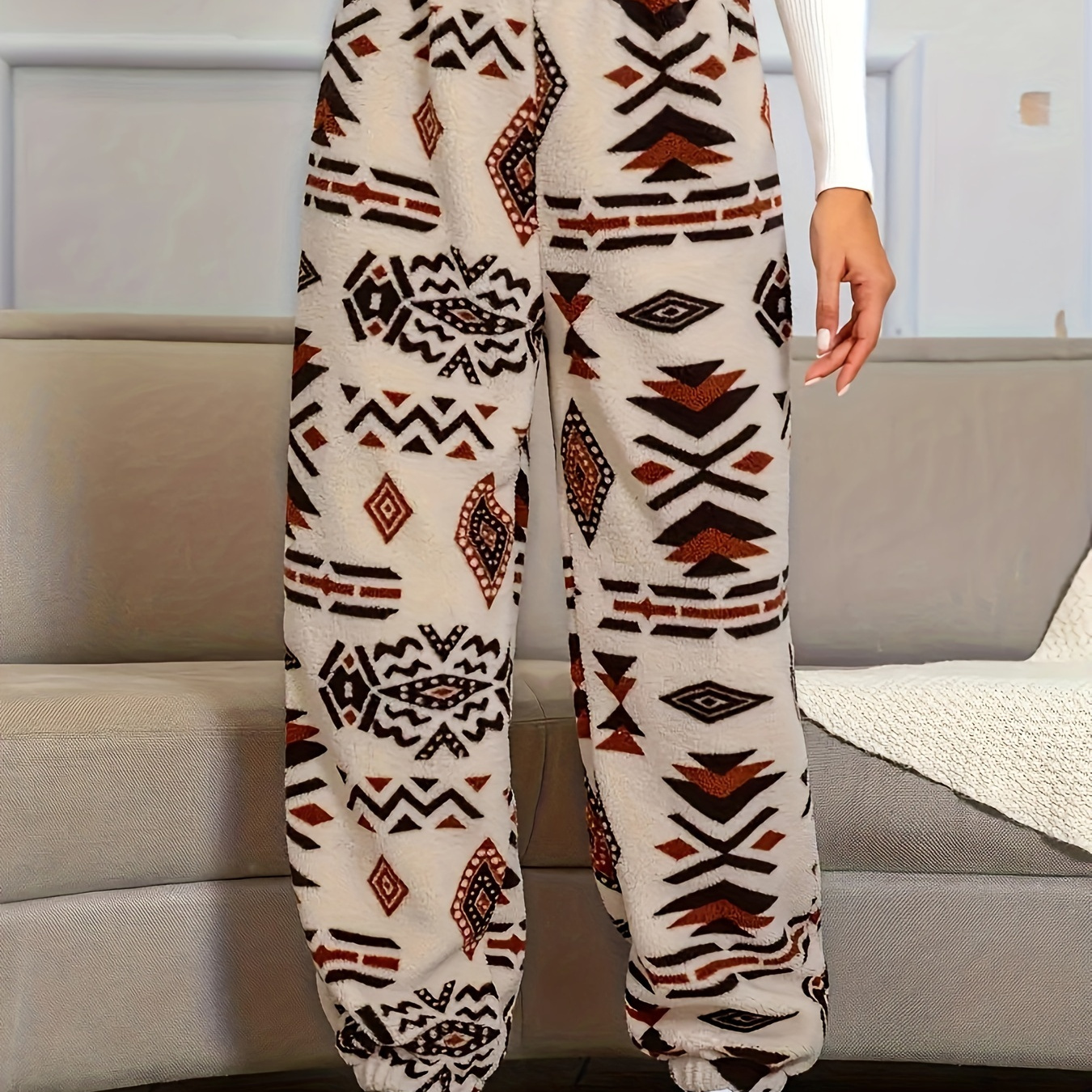 

Fleece-lined For Women - Waist, Long Length Pants , For Fall/
