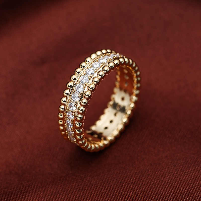 

Luxury Style Full Zircon Ring 18k Plated Hand Jewelry Valentine's Day Gift