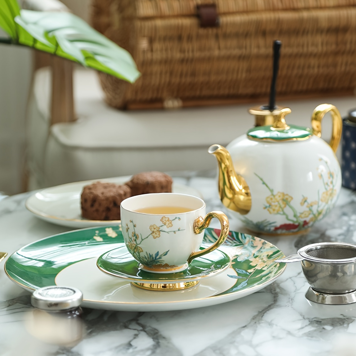 Ceramic Tea Set Including 1 Teapot 1 Teacup And 1 Saucer - Temu