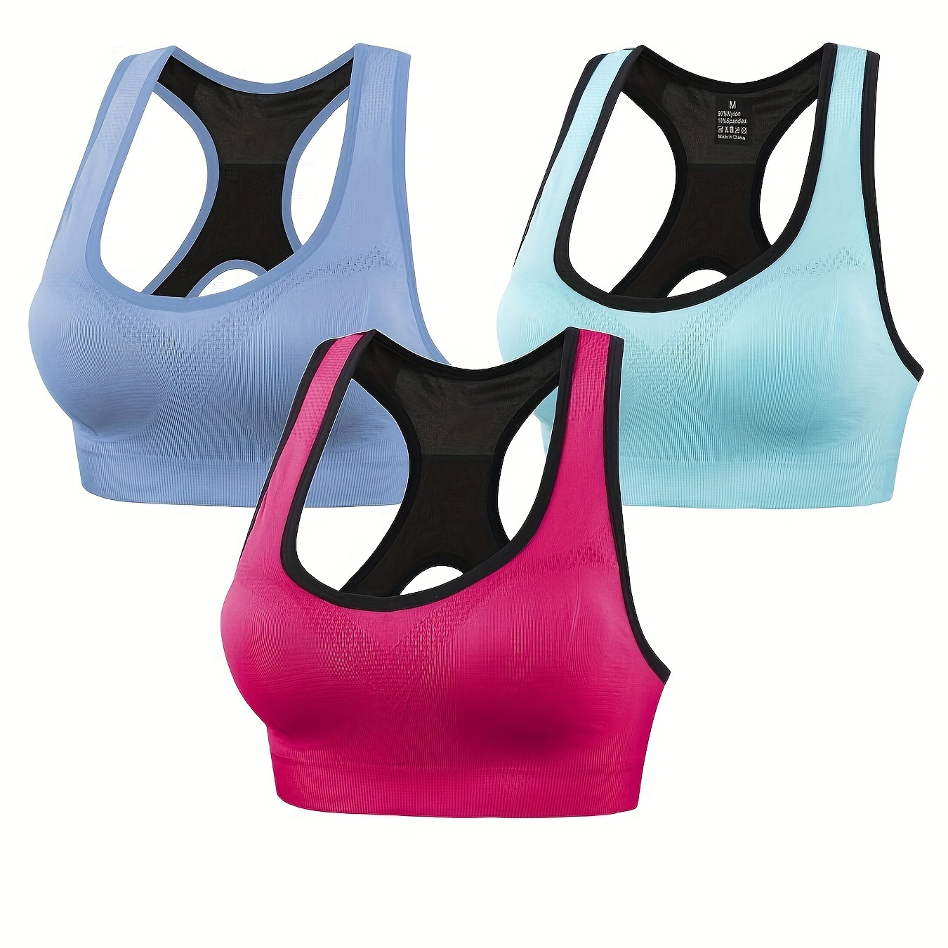 4pcs Cut Out Sports Bras, Comfy & Breathable Running Workout Tank Bra,  Women's Lingerie & Underwear
