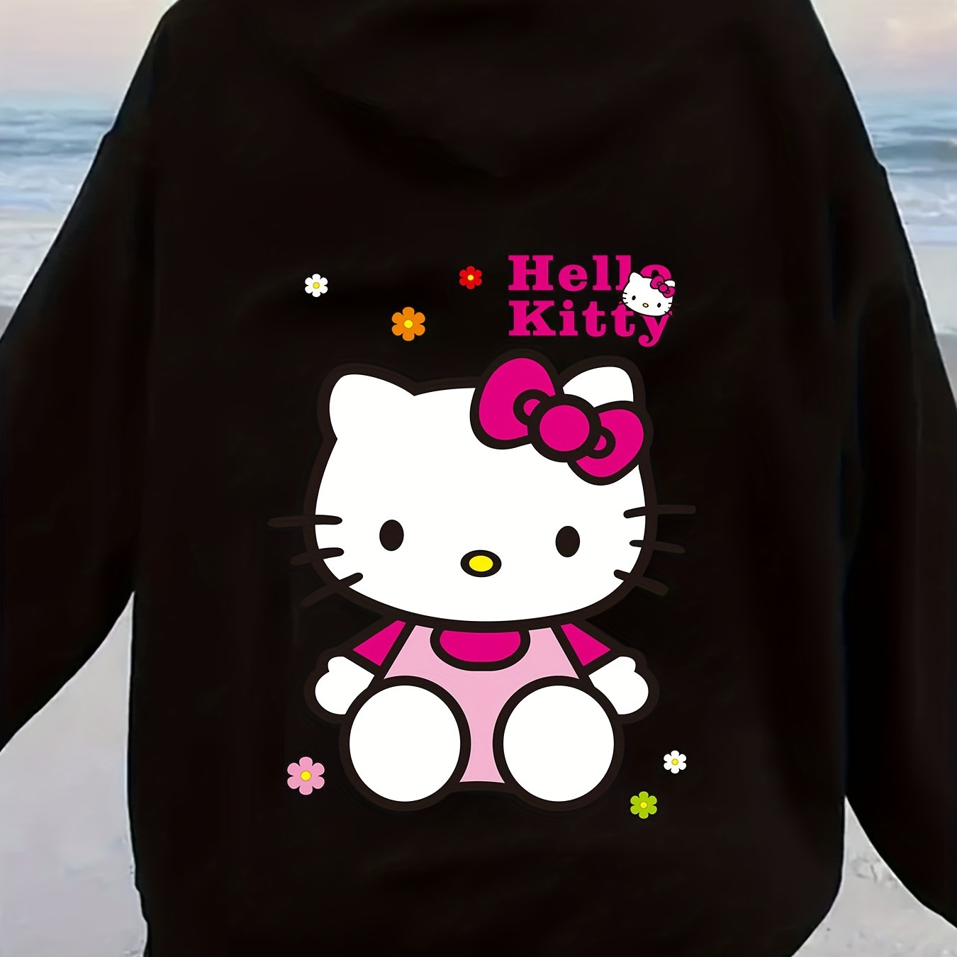 

[sanrio Authorized] Halloween Sanrio Hoodie Hello Kitty Hoodie Women's Sweatshirt Sanrio Cartoon Hooded Sweatshirt 550g Q2-48