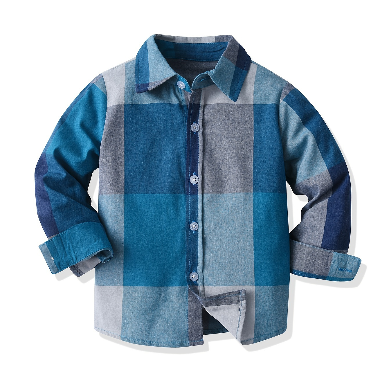 Kids Boys Plaid Dress Shirts Long Sleeve Button Down Tops Spring Fall Outwear Shirts Jacket Festival Clothes