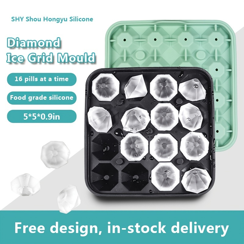 Diamond Shape Ice Grid Silicone Mold