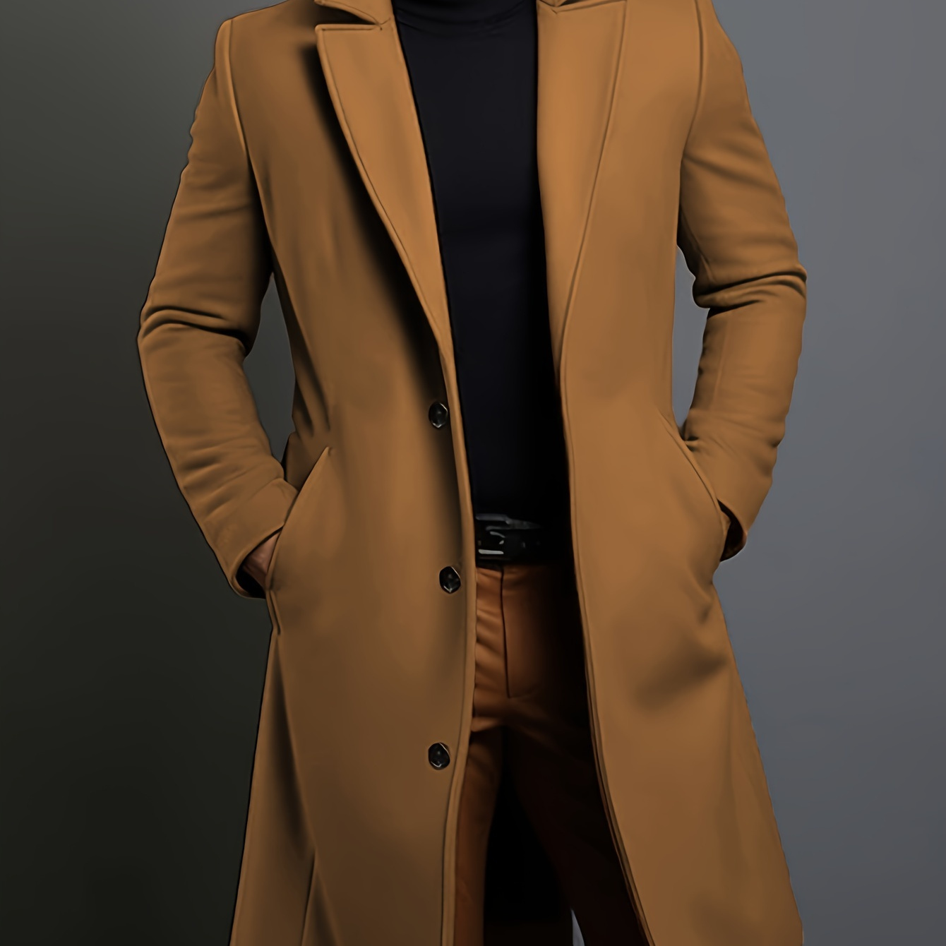 

Solid Color Fleece Blazer With Lapel And Slant Pockets, Long Sleeve Coat For Casual And Business Wear, Ideal For Fall/winter, Skin-friendly, Hard-wearing Material