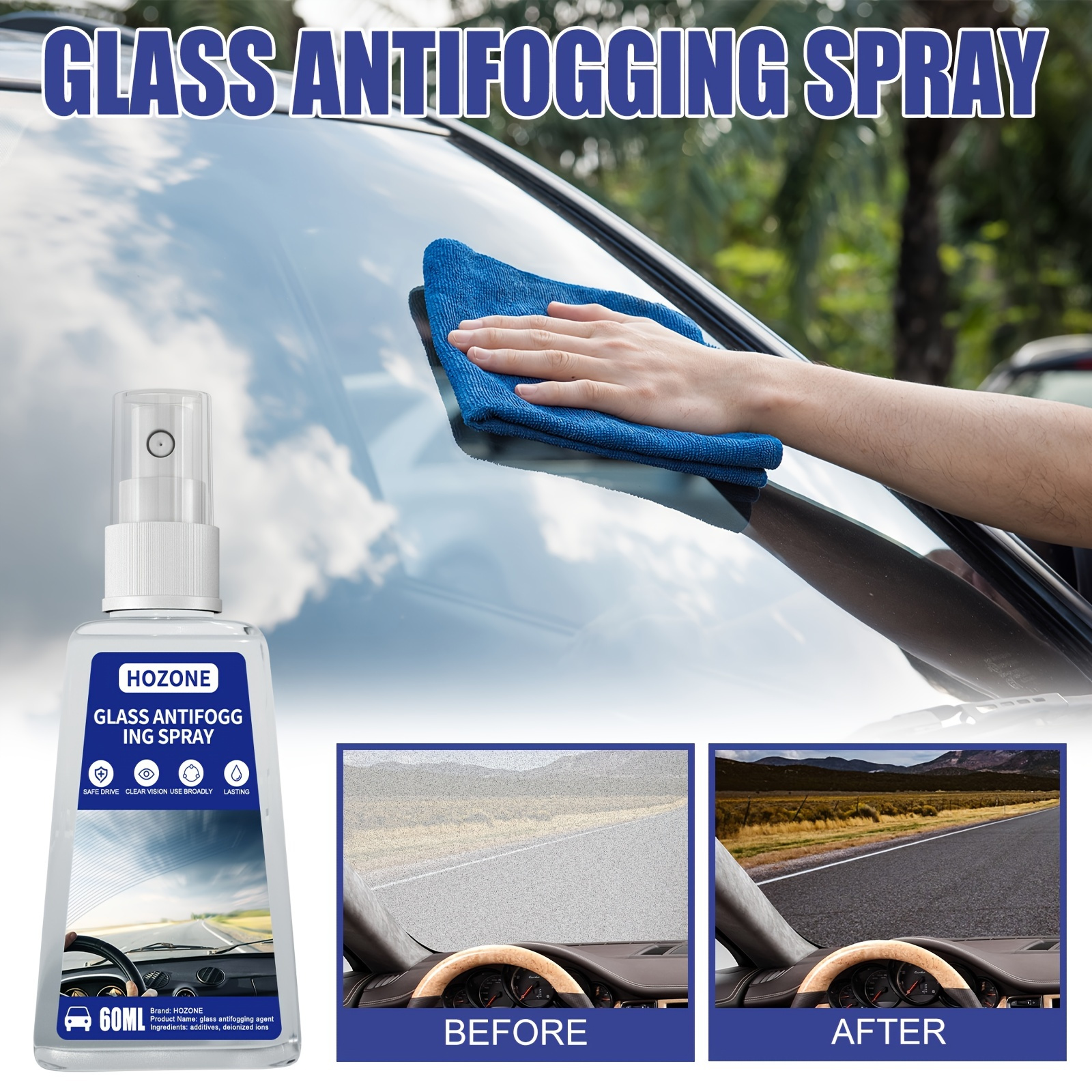 Crystal Clear Vision: Car Anti-fog Wipes For Windshield Defogging And Glass  Cleaning