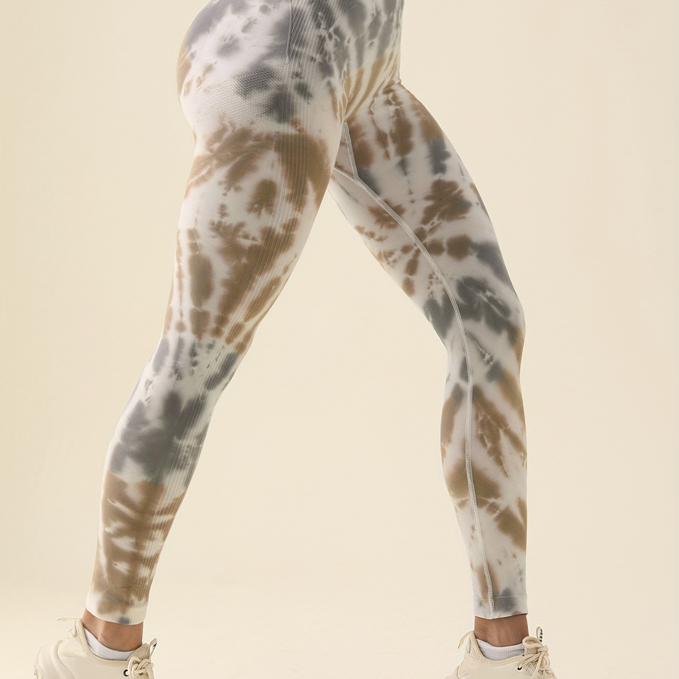 

Tie Dye Print Running Workout Leggings, High Elastic Slim Fitness Yoga Pants, Women's Activewear