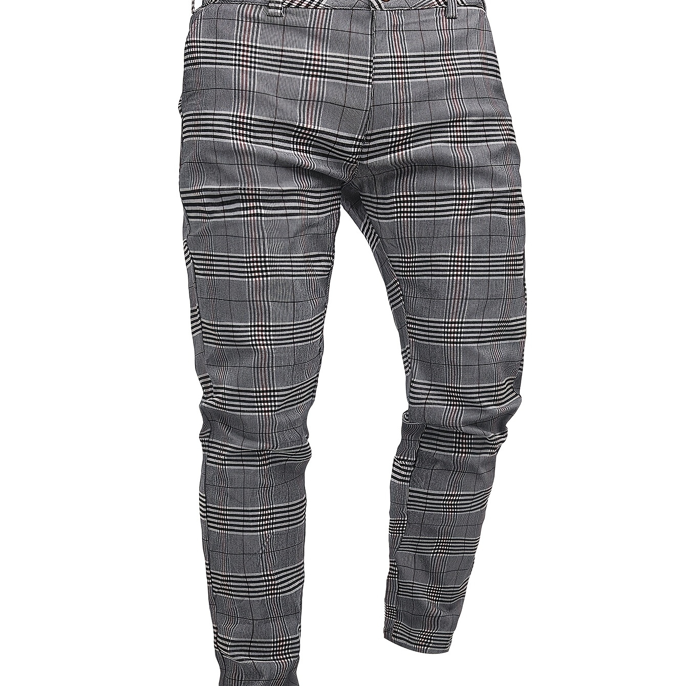 

's Seasonal Patchwork Woven Pants With Regular Buttons, Stylish And Comfortable For Business Events, Wrinkle-resistant, Parties, And In Long Lengths.
