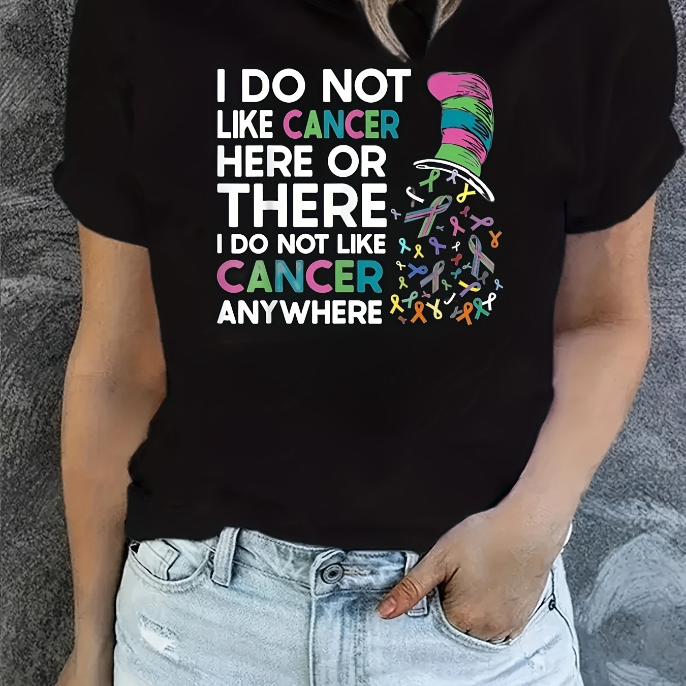 

Large Size Letter Print T-shirt Casual Round Neck Short Sleeve T-shirt Women's Large Size Clothing Pack Of 1