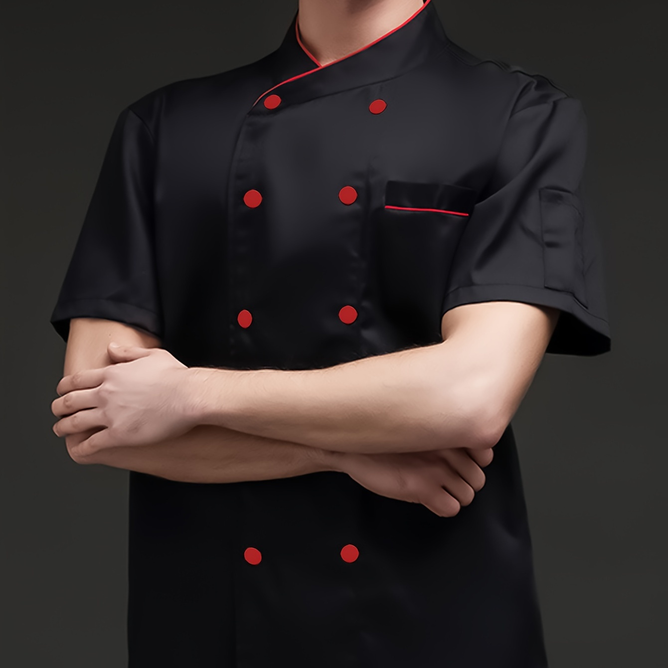 

Men's Chef Uniform Double Breasted Coat Cooking Uniform For Restaurant Dining