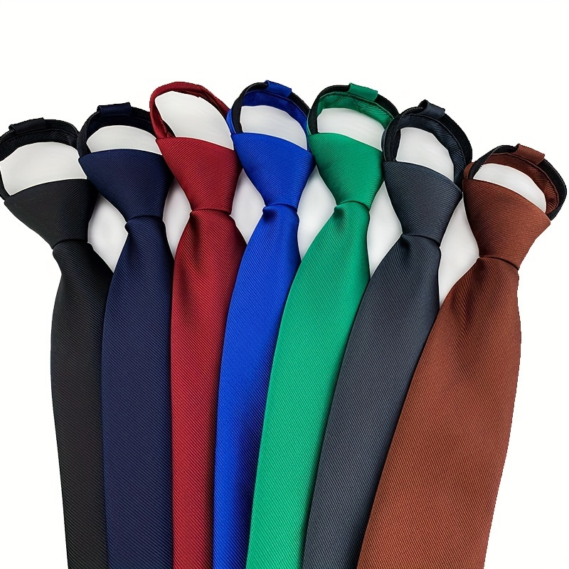

Hot-selling Solid Color Polyester Men's Zipper Necktie Easy-to-get Necktie