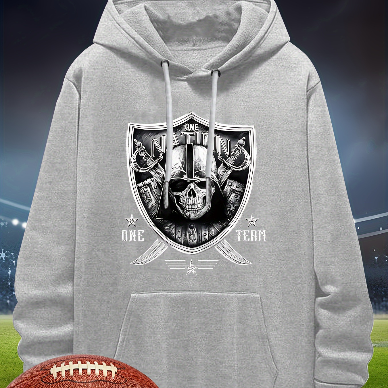 

Las Vegas Football, Hooded Sweatshirt, Breathable Sweatshirt Casual Hooded Sweatshirt, Suitable For , Casual Outing 280g