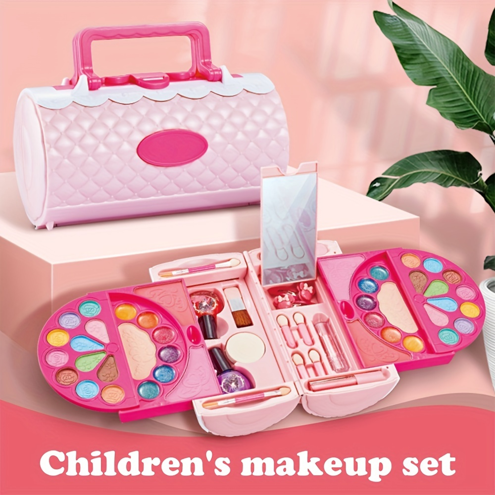 Kit de maquiagem infantil de 22 peças para meninas Kit de maquiagem lavável  para crianças Maquiagem infantil e conjunto de cosméticos não tóxicos Jogo