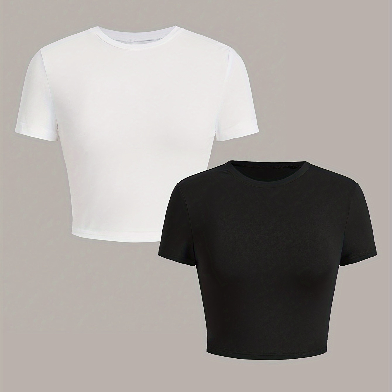 

2 Pcs T-, Top For & Summer, Women's Clothing