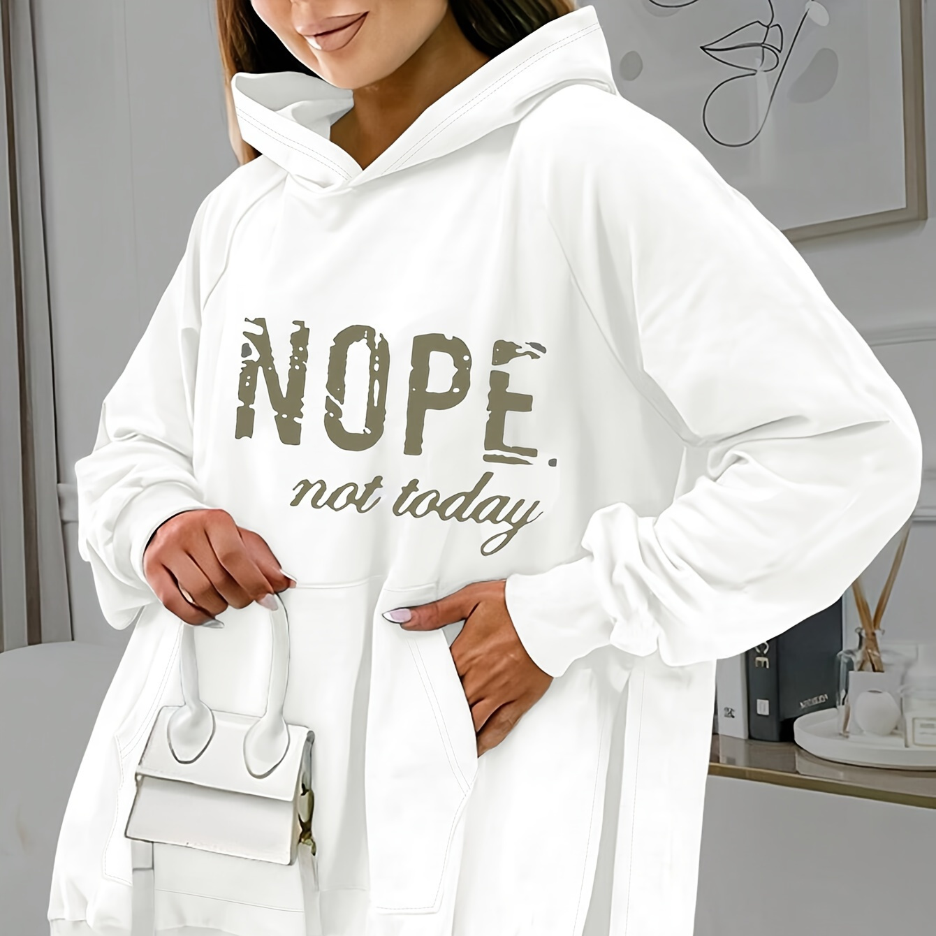

Long Letter Pullover For , , Washable, Fit