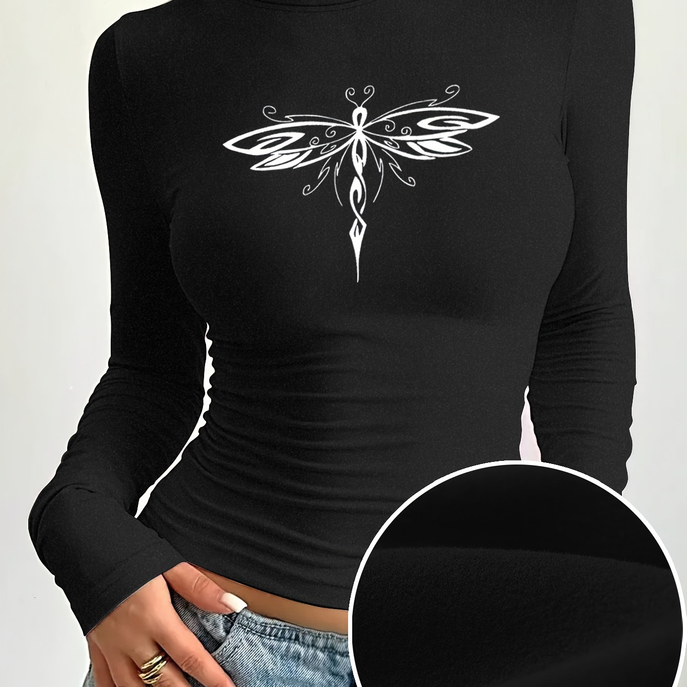 

Women's Long Sleeve Top - Stretchy Polyester , , Round For Fall &