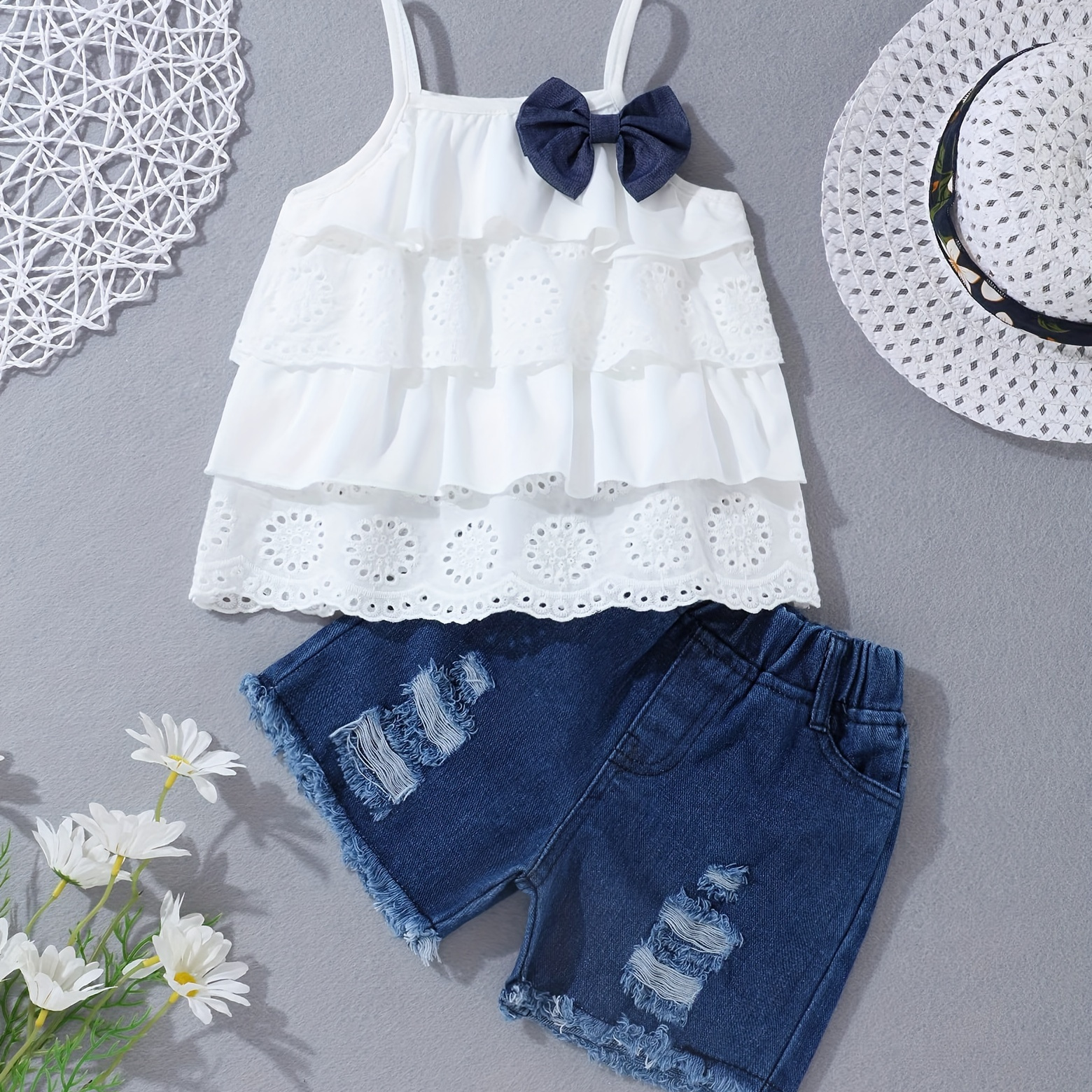 

Toddler Baby Girls Summer Clothes Outfits Ruffle Camisole Spot Dot Tops And Casual Shorts Newborn Girl Clothing