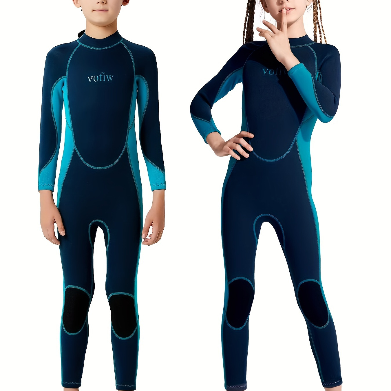 

Boys Color Block Wetsuit, Long Sleeve Full Body Suit, Sun Protection & Warm Swimsuit For Swimming, Surfing, Aquatic Gear For Boys & Girls
