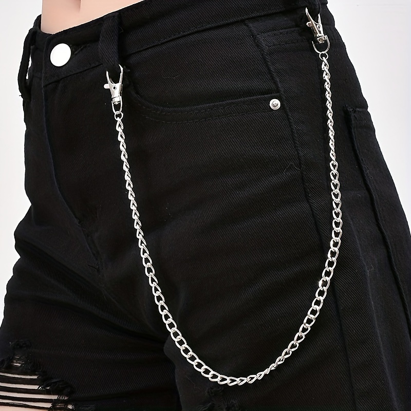 Trendy Stars Layered Pants, Trousers Chain Punk Casual Pocket Chain Silvery Wallet Chains Jeans Belt Accessories for Women Girls,Temu