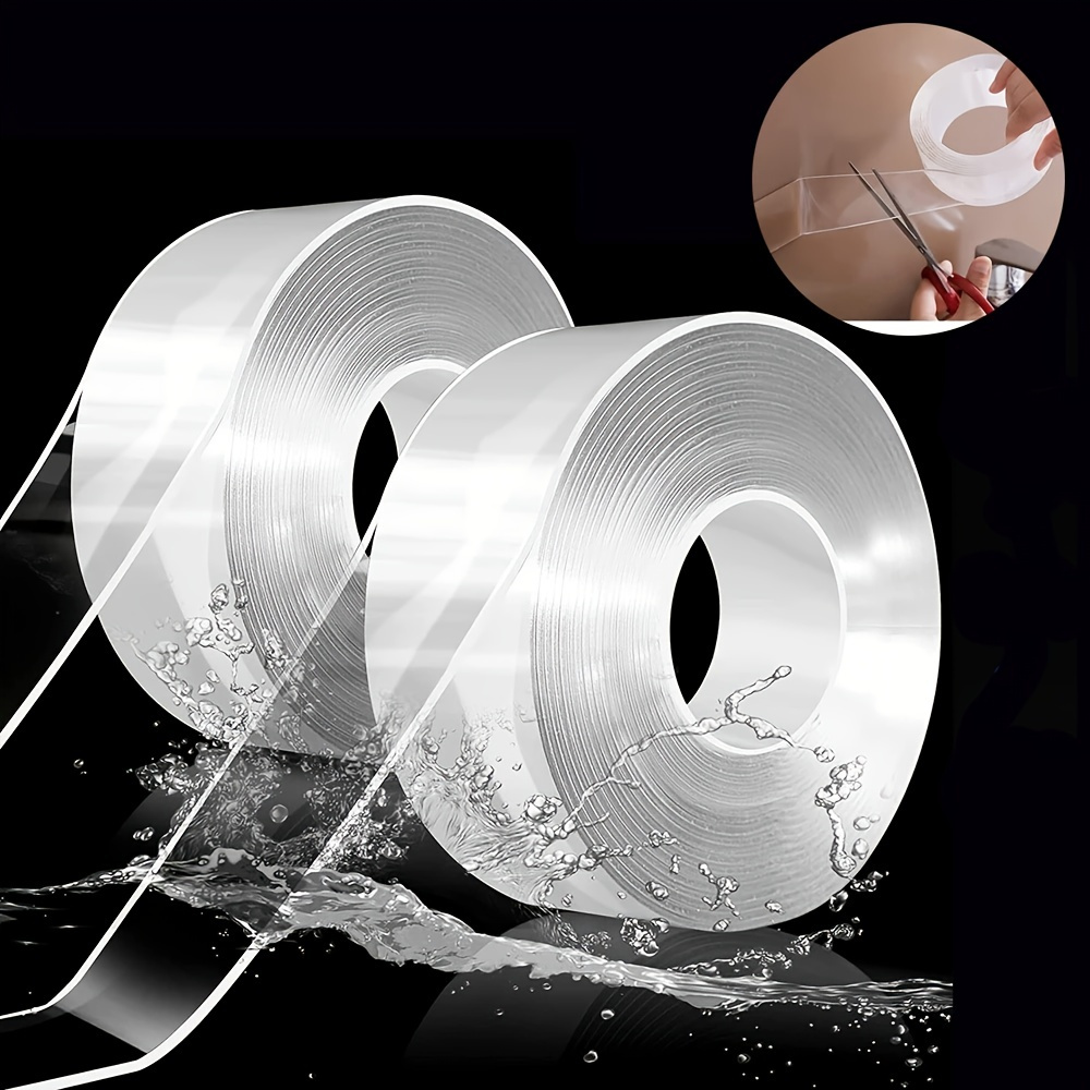 

1/3/5m Nano Tape Double Sided Tape Transparent Reusable Waterproof Adhesive Tapes Cleanable Kitchen Bathroom Supplies Tapes