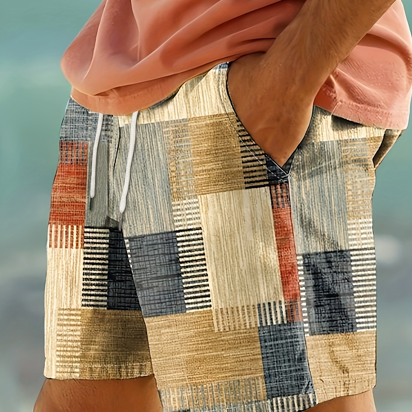 

Men's Shorts, Casual And Trendy Summer Drawstring Shorts For Leisurewear And Vacation Resorts