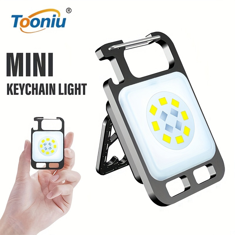 

Rechargeable Portable Mini Cob Keychain Flashlight - Perfect For Camping, Fishing & Hiking Adventures!
