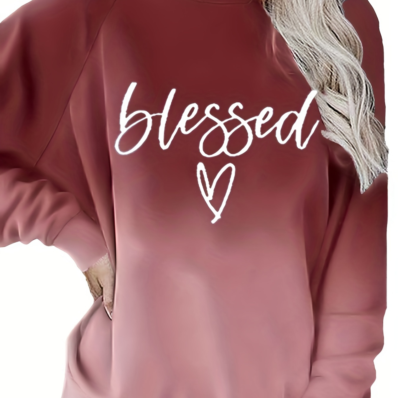 

Letter Graphic Print Tie Dye Sweatshirt, Long Sleeve Crew Neck Pullover Sweatshirt, Casual Tops For Fall & Winter, Women's Clothing
