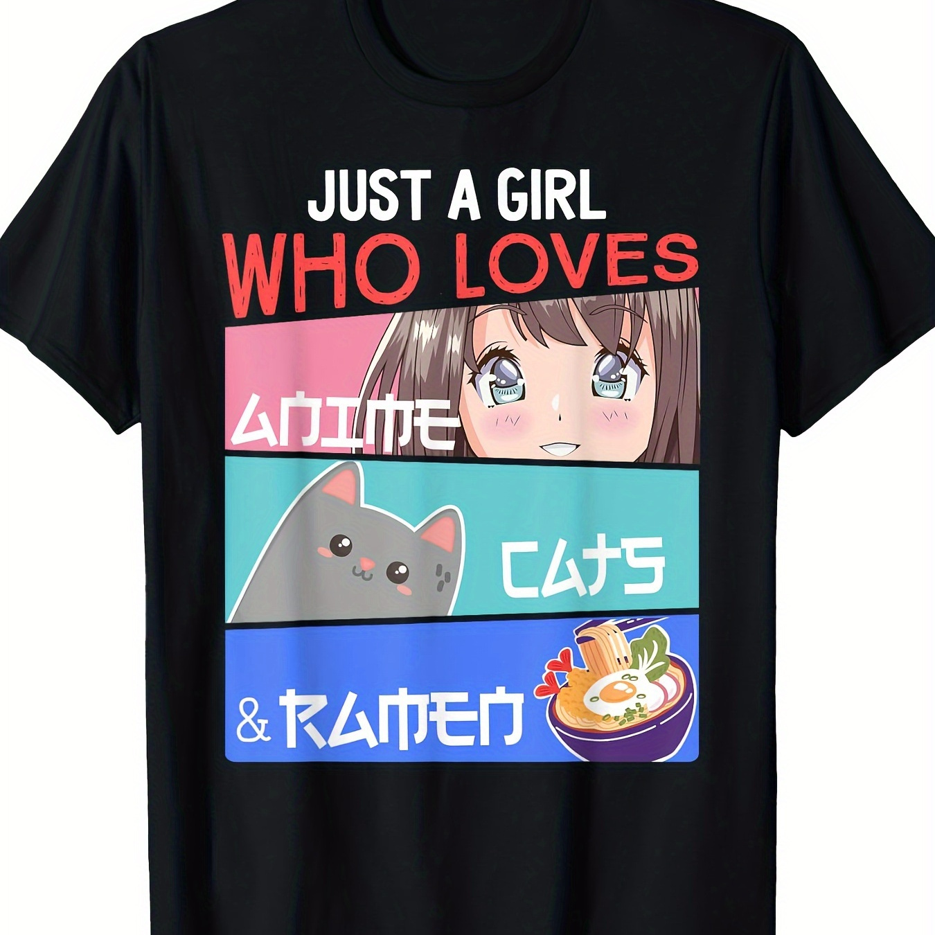 

Who Anime Cats & Kawaii T-shirt, 100% Cotton, 220g