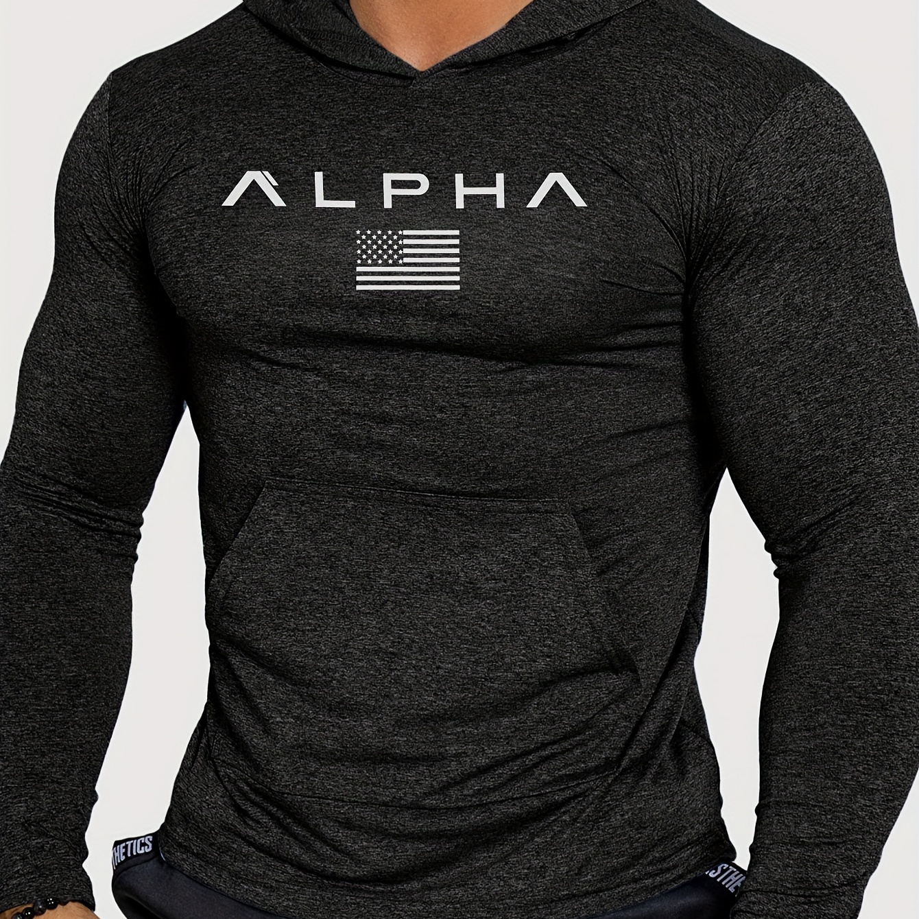 

Men's Athletic Top With Hood, Moisture-wicking, Breathable, And , Running, Training, And Casual Wear