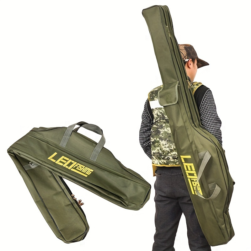 Leo 100cm/150cm Foldable Multi-Purpose Fishing Bags Fishing Rod Bags Zipped Bags Case Fishing Tackle Bags Storage Bags Pouch Holder Black