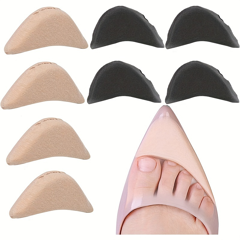 

4 Pairs Toe Inserts For Too Big Shoes, Shoe Inserts For Women Men, Foam Toe Filler, Shoe , Black And