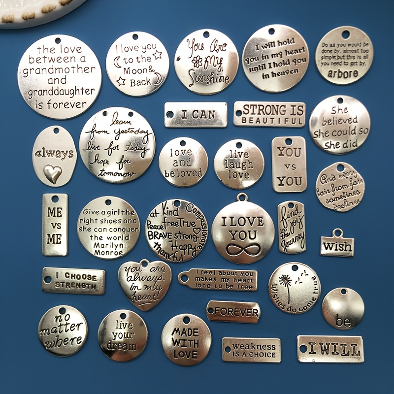 Zinc Alloy Charms Stickers, Antique Silver Color Inspiration