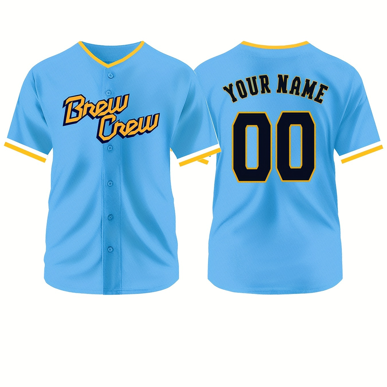 

Customizable Name And Number Men's Baseball Jersey V-neck Embroidered Outdoor Leisure Sports Customization S-3xl