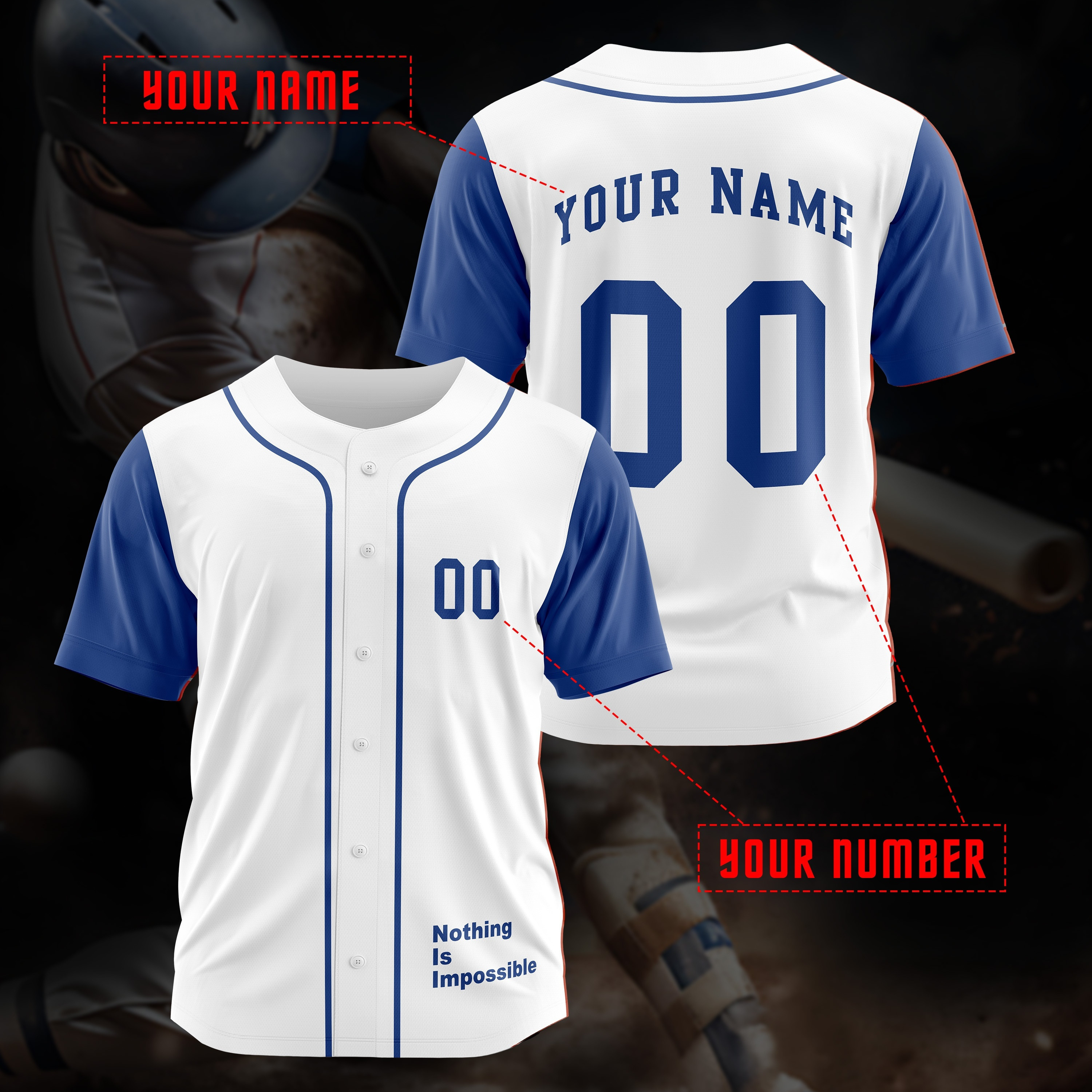 

Boys Customized Short-sleeved Jersey Top, Sleeve Color-blocked Front Back Number Name Printed, Sports Training Daily Gathering Comfortable Fit