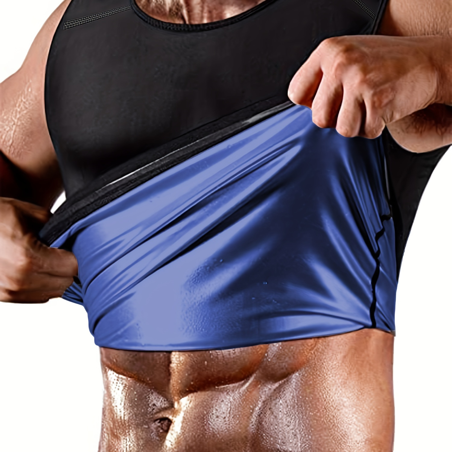 

Men's Sauna Vest Workout Sweat Tank Top Waist Trainer For Men Sweat Enhancing Vest