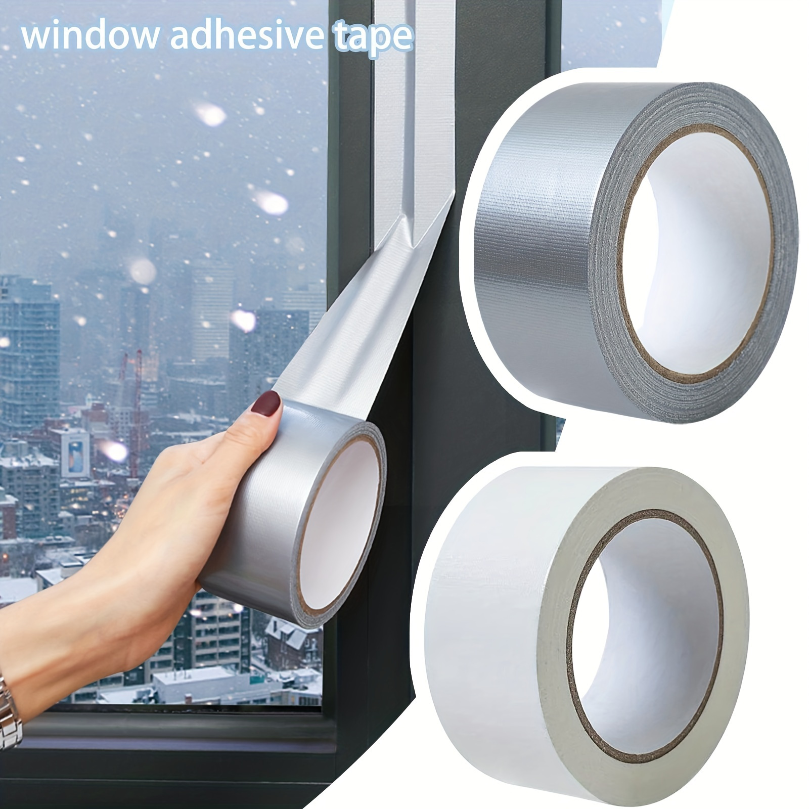 Kit d'isolation de fenêtre, film thermique anti-froid et coupe-vent avec  fermeture éclair pour fenêtre et porte, kit de vitrage secondaire d'hiver