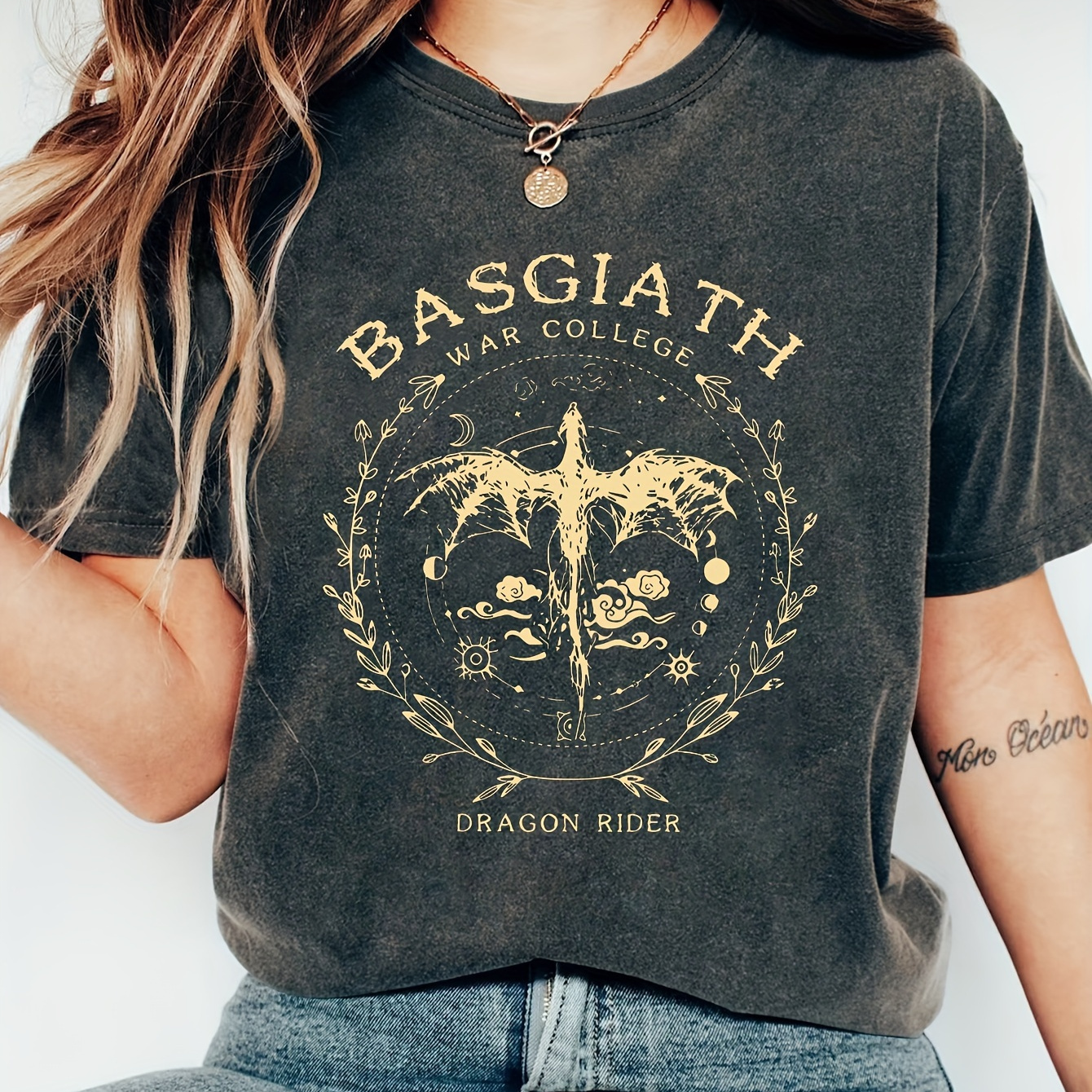 

Basgiath War College Women's Casual Crew Neck T-shirt - Soft Viscose , Short Sleeve, Machine Washable -