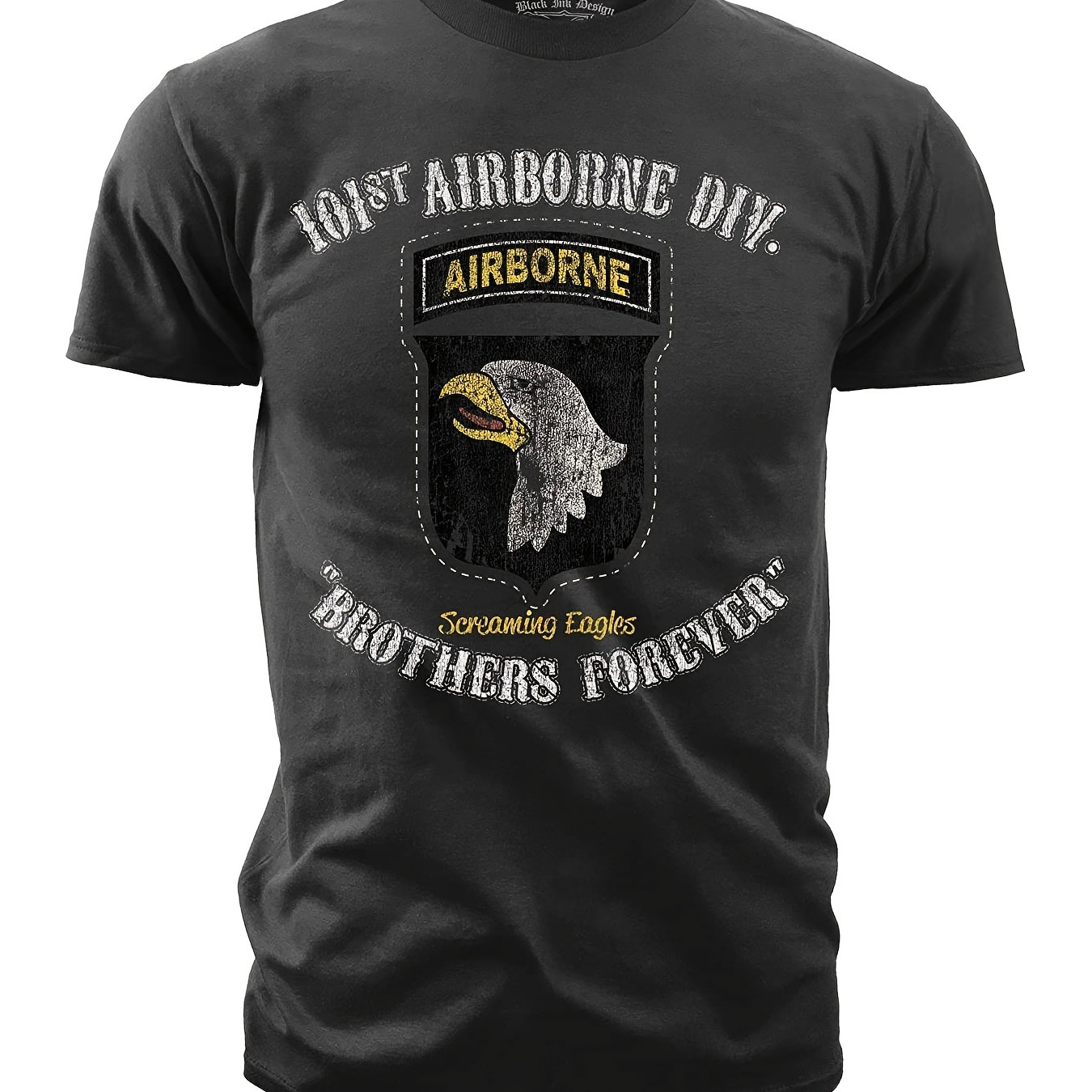 

Men's 101st Airborne Retro T-shirt New Arrival Hot Sale Crewneck Round Neck Short Sleeve Short Sleeve Printing Cartoon Casual 220g