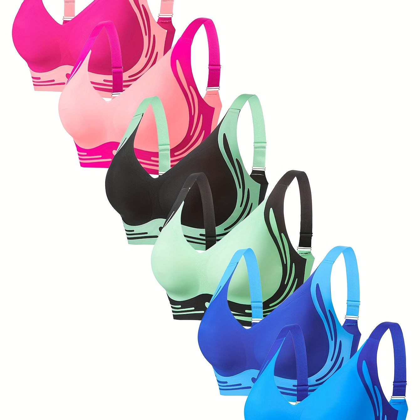 

6pcs Wireless Bra, Bra, Women's Lingerie & Underwear