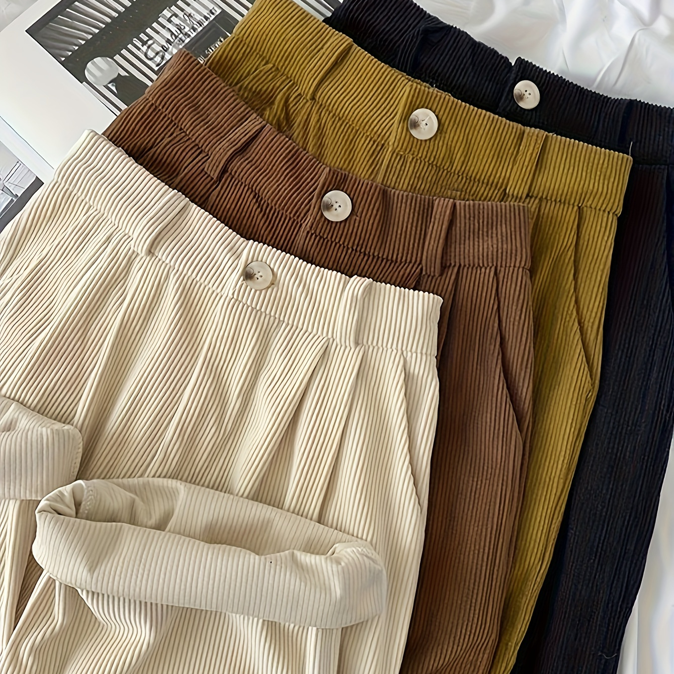 

Polyester Straight Leg Pants For Women, , , , For Trousers