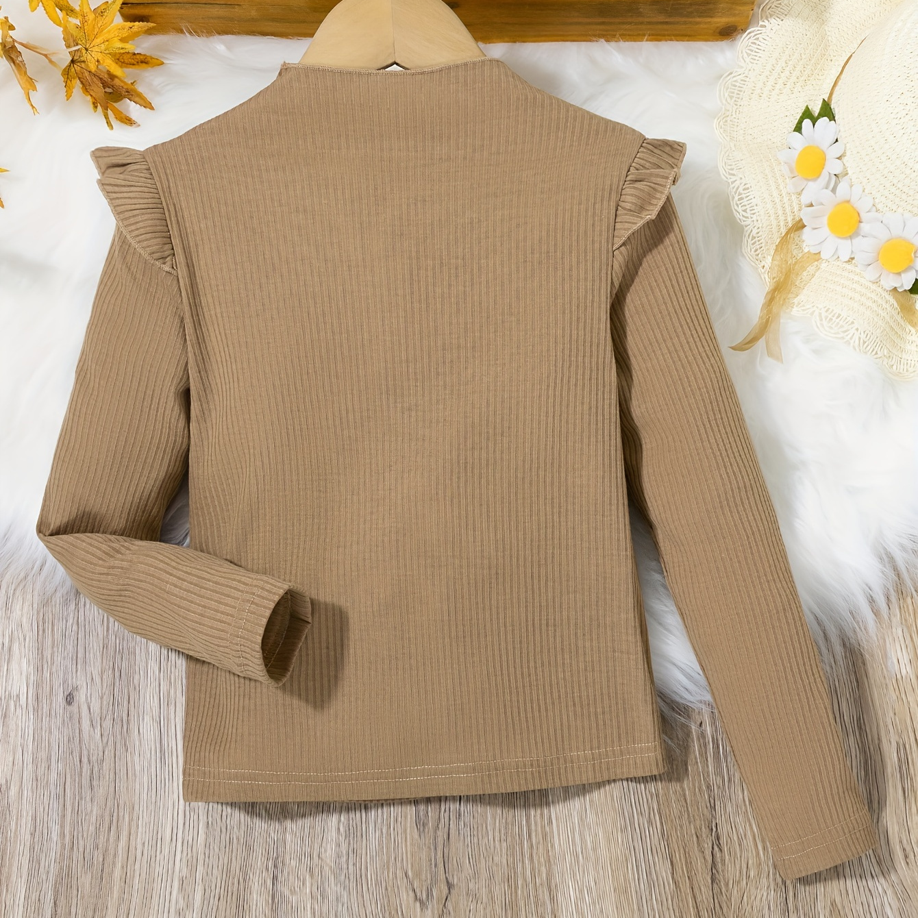 

' Knit Sweater, / , , , Regular Fit, Ruffle , , , Children's Long Top