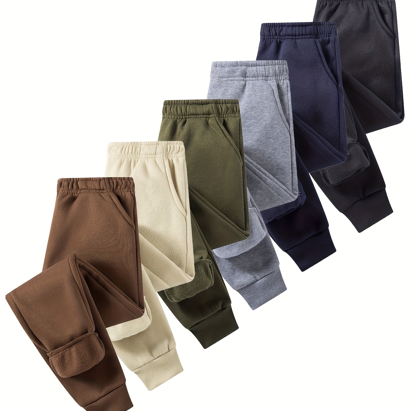 

Lot de 6 Garçons de Unie - Pantalons de Survêtement Confortables et Élégants /Hiver, Lavables en , Parfaits l'Extérieur