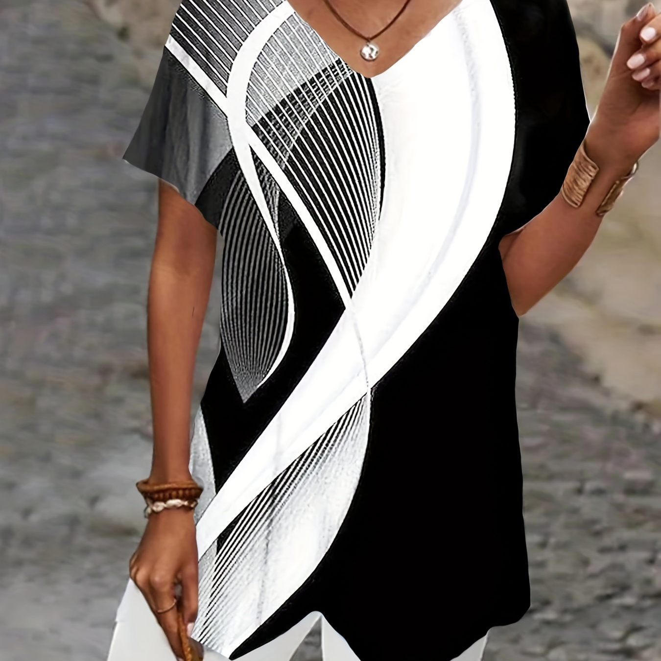 summer new european american 3d geometric abstract pattern