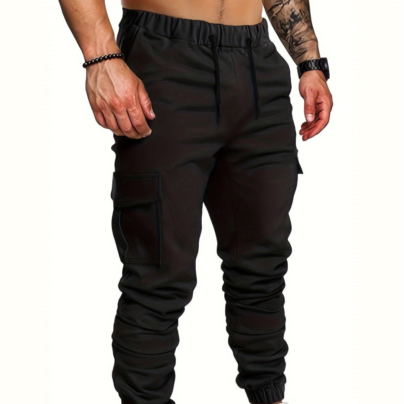 

Men's Cargo Pants Sports Running Workout Jogging Pants Fitness Outdoor Casual Drawstring Pants