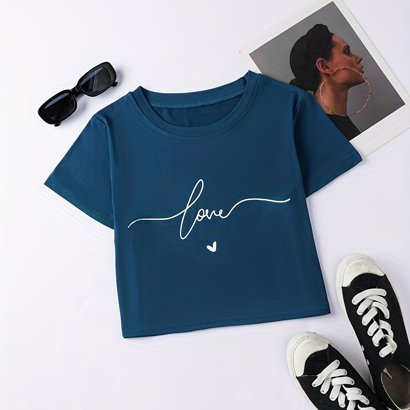 Letter Print T Shirt Short Sleeve Crew Neck Casual Top Temu