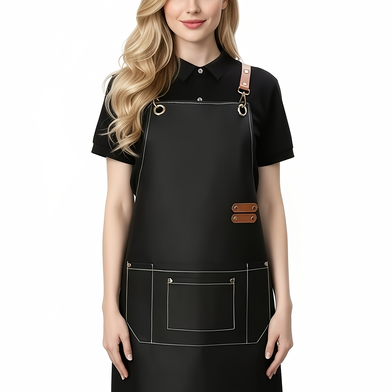 Tablier de cuisine premium à bretelles croisées renforcées * et unisexe, design multi-poches, idéal pour chefs, cuisine, jardinage, cafés, barbecue, coiffure et salon de manucure Tablier de cuisine premium à bretelles croisées renforcées * et unisexe, design multi-poches, idéal pour chefs, cuisine, jardinage, cafés, barbecue, coiffure et salon de manucure