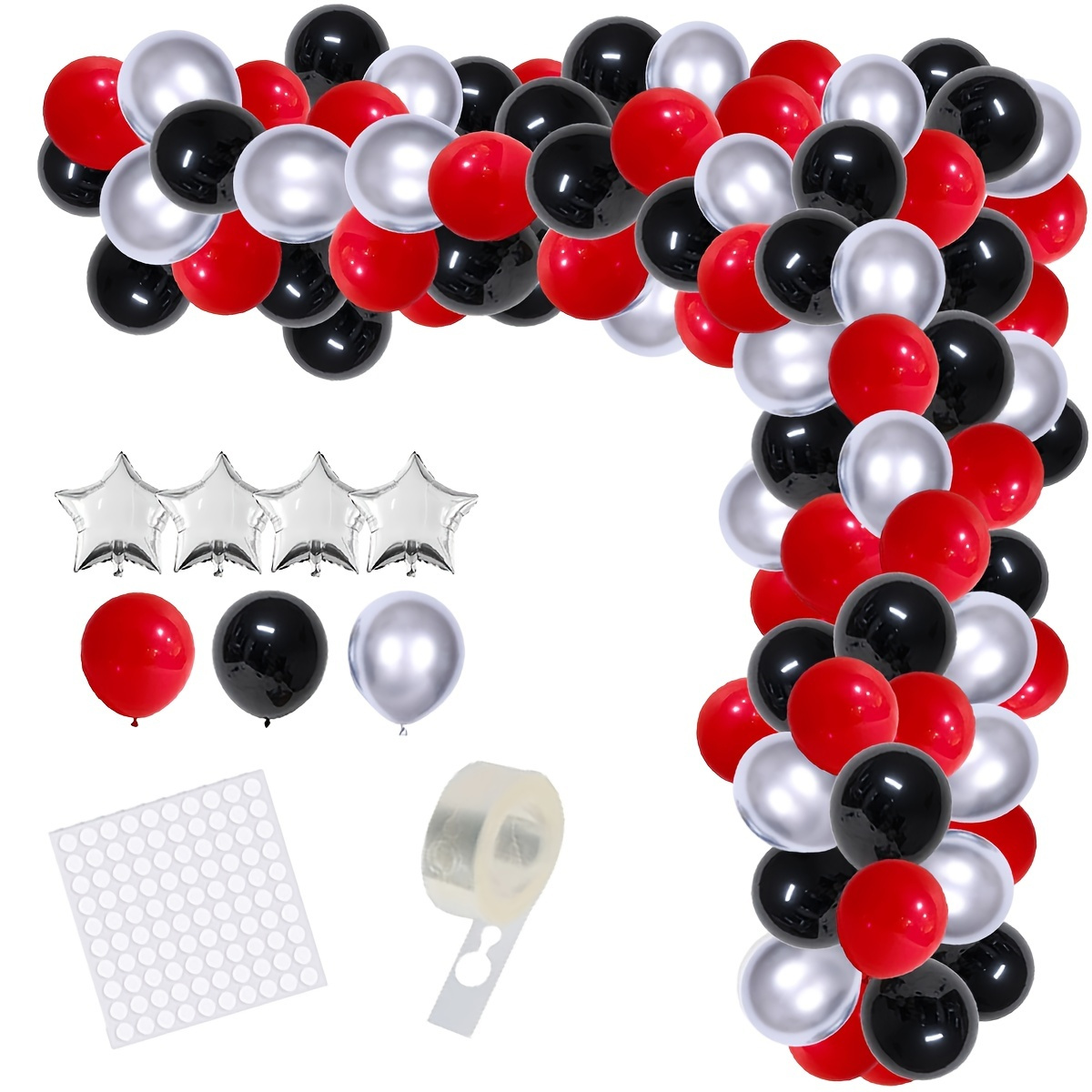 Casino Themed Decoration Balloon Wreath Arch Set With Red And Black Silvery  White Star Burst Dice Crown Balloons Suitable For Casino Royal Birthday, Las  Vegas Night Birthday Party Decoration - Temu